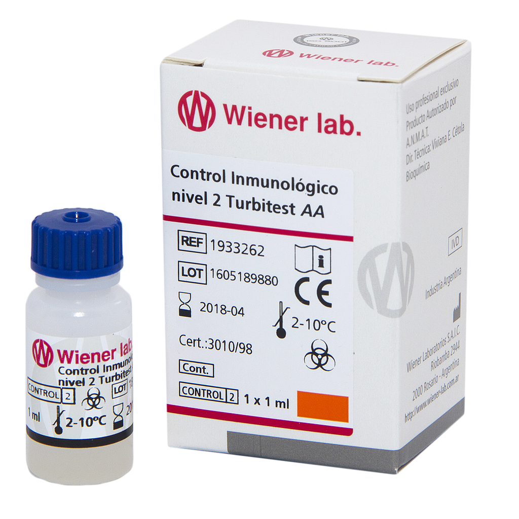 Control Inmunológico nivel 2 Turbitest AA